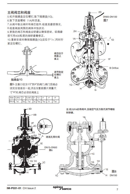 斯派莎克减压阀25P说明书7